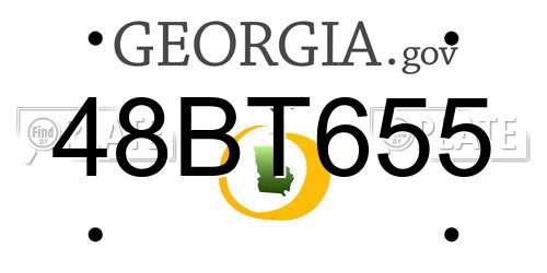 48BT655 Georgia License Plate