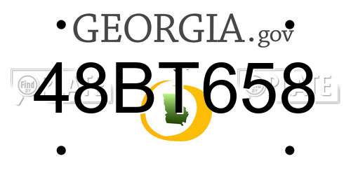 48BT658 Georgia License Plate