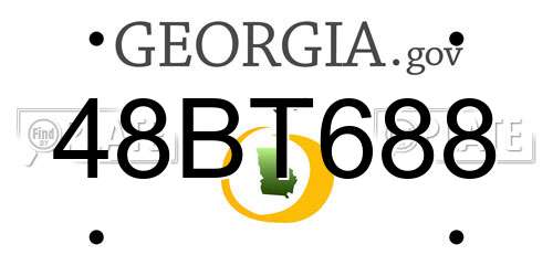 48BT688 Georgia License Plate