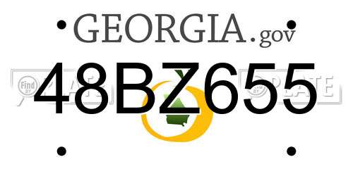 48BZ655 Georgia License Plate