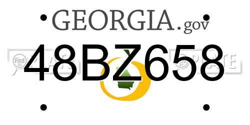 48BZ658 Georgia License Plate
