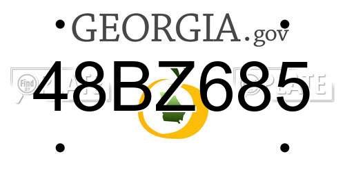 48BZ685 Georgia License Plate