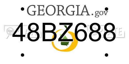 48BZ688 Georgia License Plate