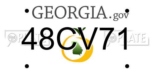 48CV71 Georgia License Plate
