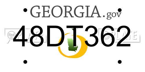 48DT362 Georgia License Plate