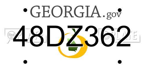 48DZ362 Georgia License Plate