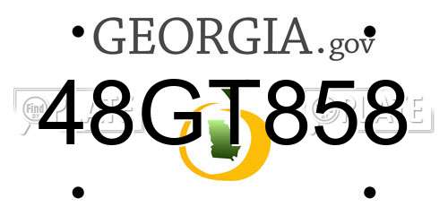 48GT858 Georgia License Plate