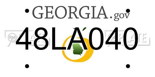 48LA040 Georgia License Plate