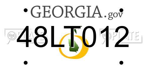 48LT012 Georgia License Plate