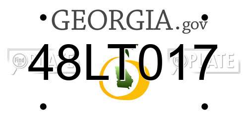 48LT017 Georgia License Plate