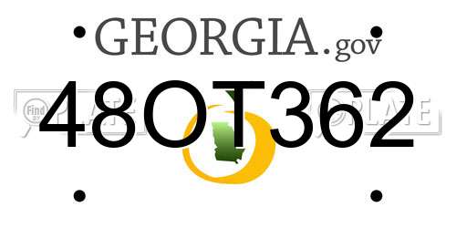 48OT362 Georgia License Plate