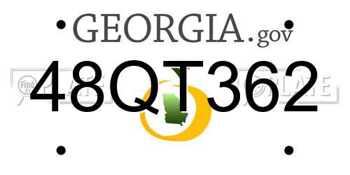 48QT362 Georgia License Plate