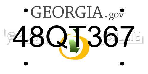 48QT367 Georgia License Plate