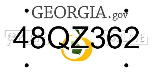 48QZ362 Georgia License Plate