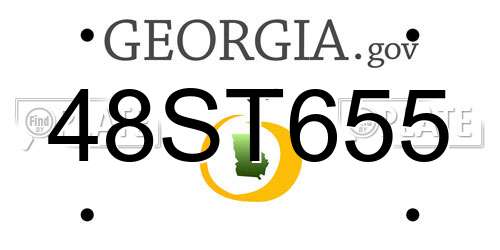 48ST655 Georgia License Plate