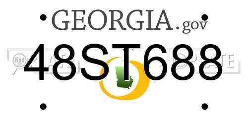48ST688 Georgia License Plate