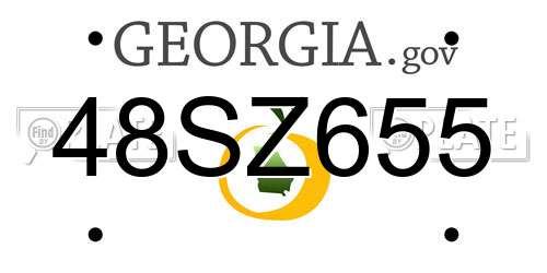 48SZ655 Georgia License Plate