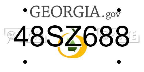 48SZ688 Georgia License Plate