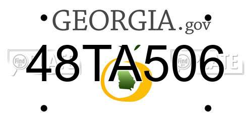 48TA506 Georgia License Plate