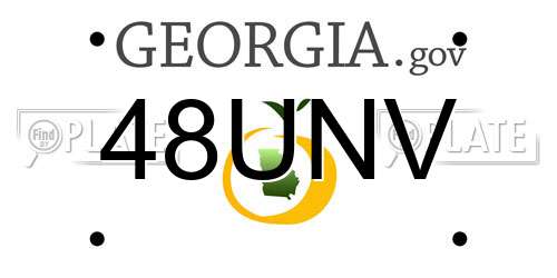 48UNV Georgia License Plate