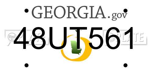48UT561 Georgia License Plate