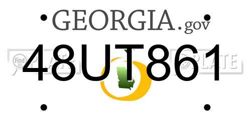 48UT861 Georgia License Plate