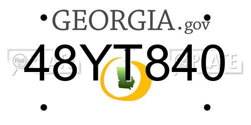 48YT840 Georgia License Plate