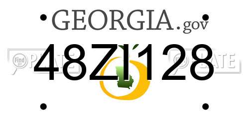 48ZI128 Georgia License Plate