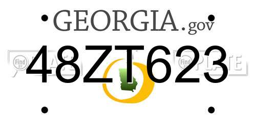 48ZT623 Georgia License Plate