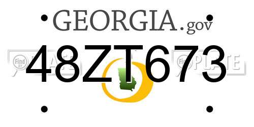48ZT673 Georgia License Plate