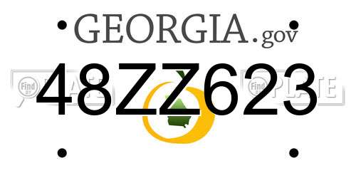 48ZZ623 Georgia License Plate