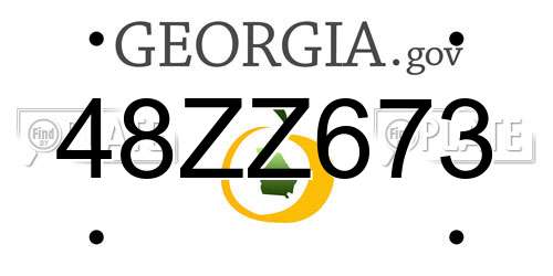 48ZZ673 Georgia License Plate