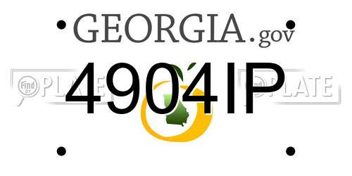 4904IP Georgia License Plate