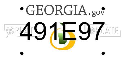 491E97 Georgia License Plate