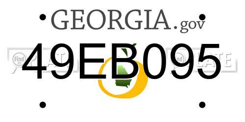 49EB095 Georgia License Plate