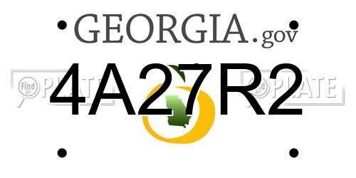 4A27R2 Georgia License Plate