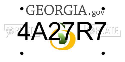 4A27R7 Georgia License Plate