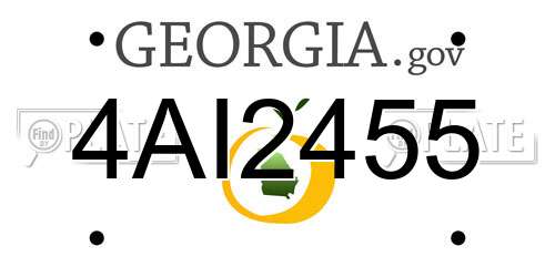 4AI2455 Georgia License Plate