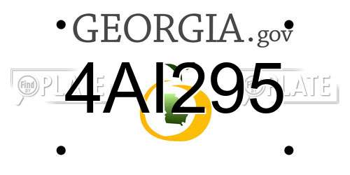 4AI295 Georgia License Plate