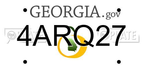 4ARQ27 Georgia License Plate