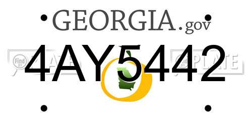4AY5442 Georgia License Plate