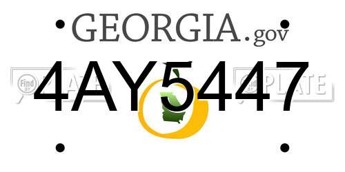 4AY5447 Georgia License Plate