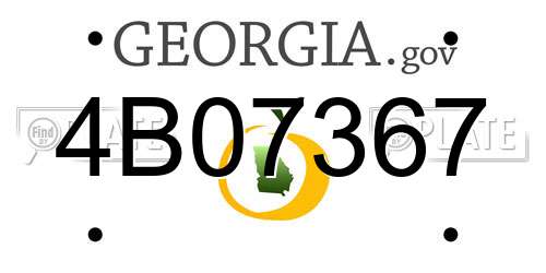 4B07367 Georgia License Plate