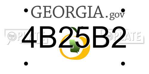 4B25B2 Georgia License Plate