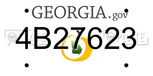 4B27623 Georgia License Plate