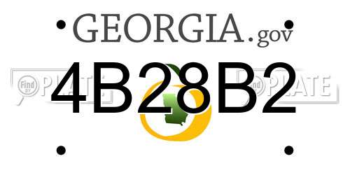 4B28B2 Georgia License Plate