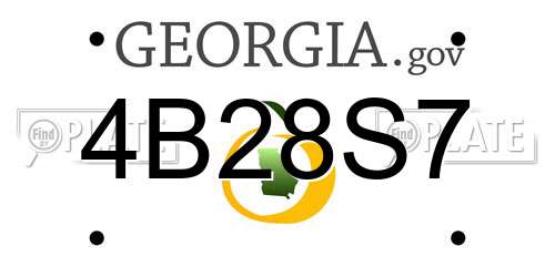 4B28S7 Georgia License Plate