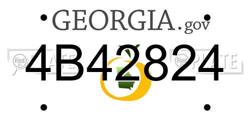 4B42824 Georgia License Plate