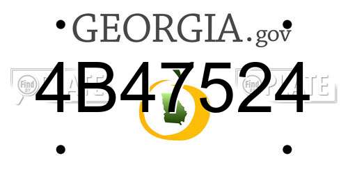 4B47524 Georgia License Plate
