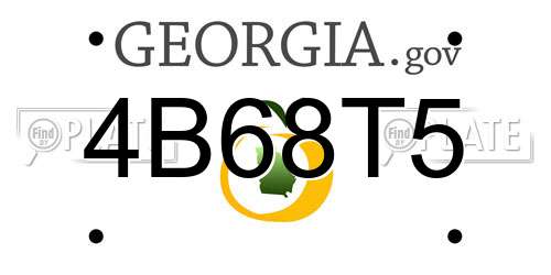 4B68T5 Georgia License Plate